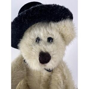 Boyds Collection The Archive Series Teddy Bear Black Top Hat Bow Tie Plush Toy‎